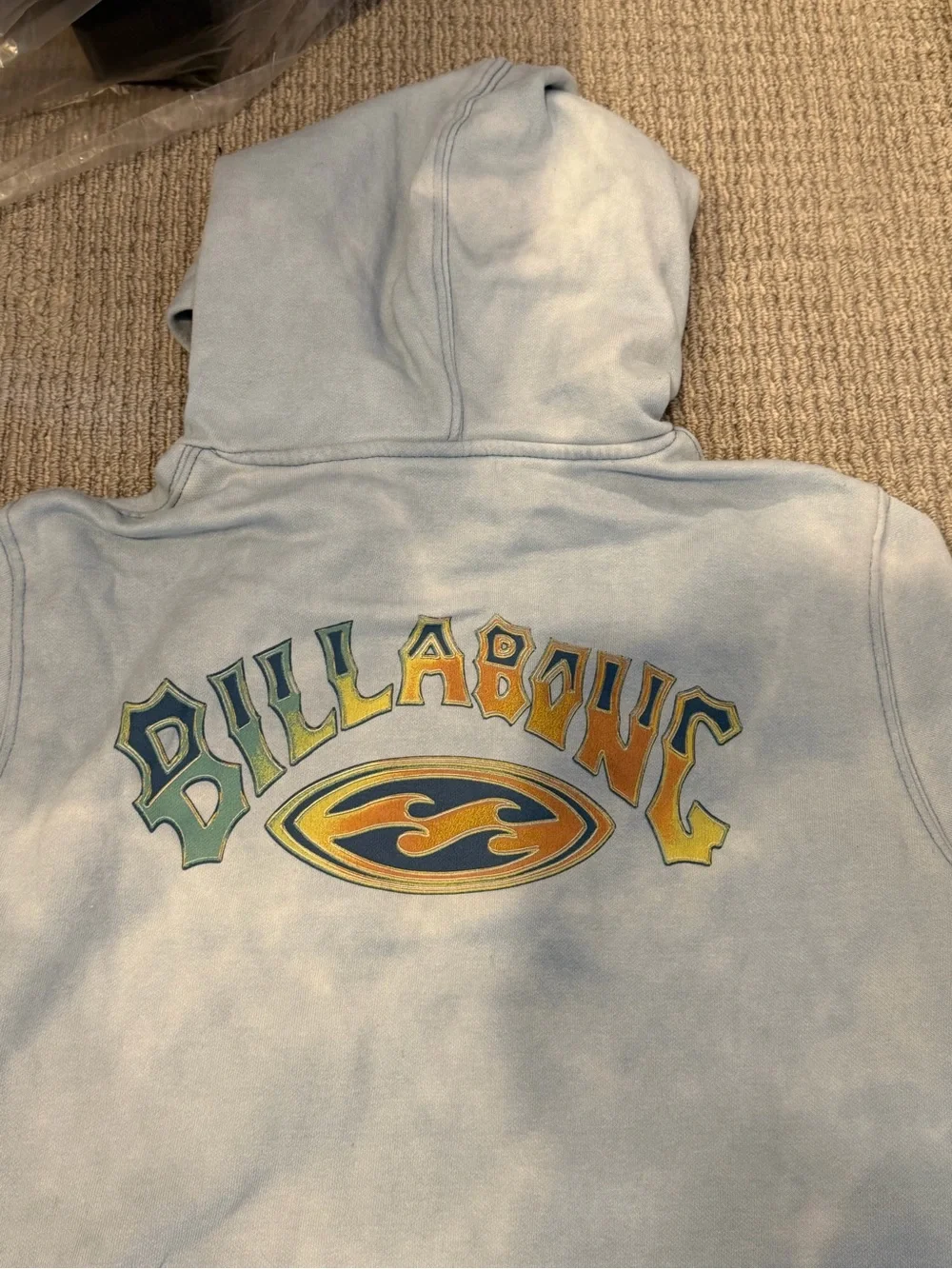 Billabong Light Blue & White Tie-Dye Hoodie & Jogger Set